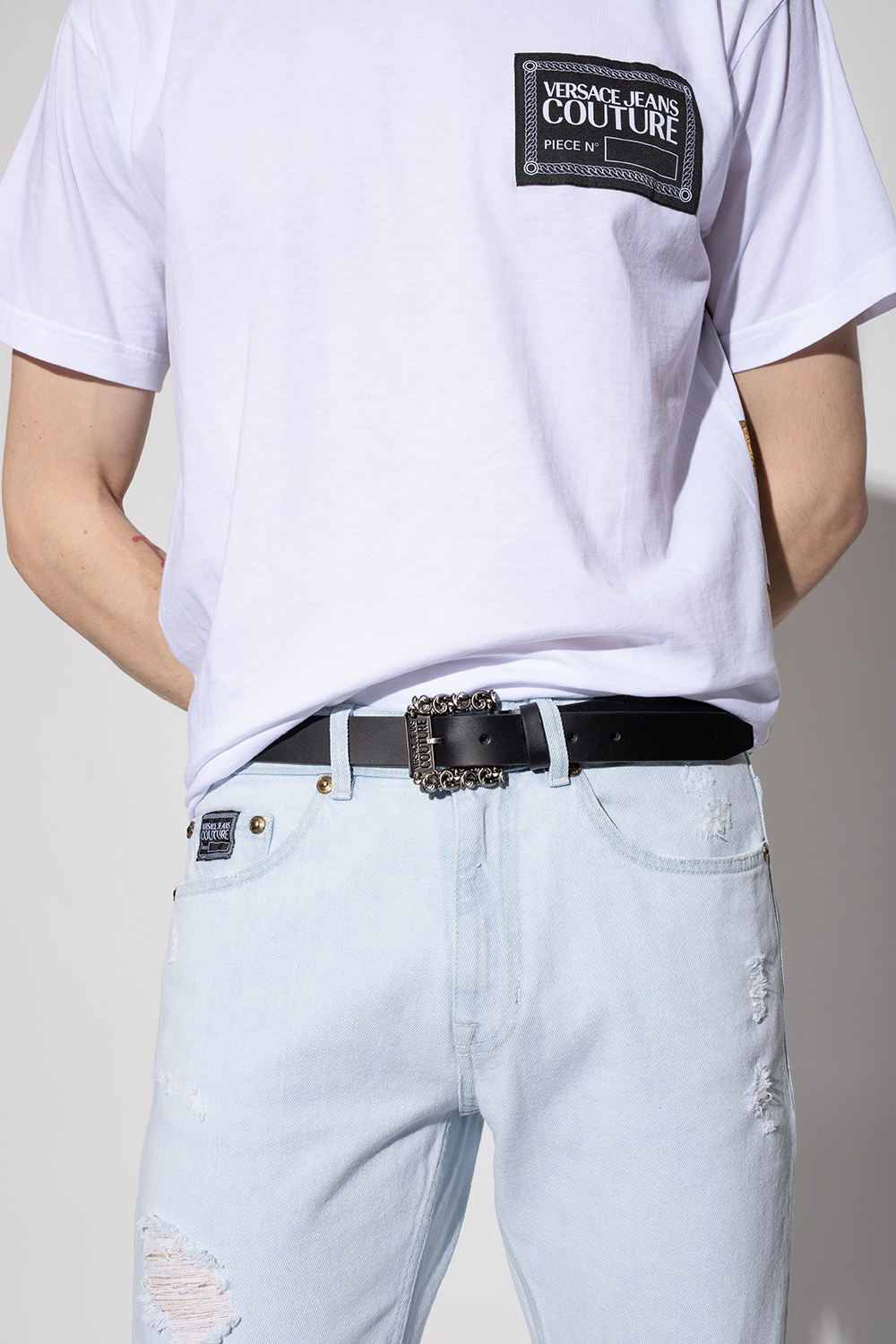 Leather belt Versace Jeans Kiton Couture - Pantaloncini Jeans